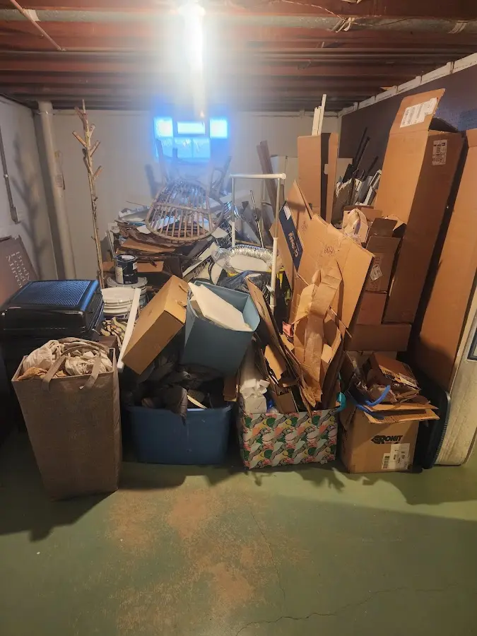 Roll-off dumpster container at job site for Cleanout Dumpster Rental in Mabank